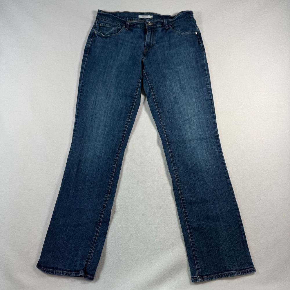 Levis Jeans Womens 30 Blue 505 Straight Mid Rise Medium Wash Stretch